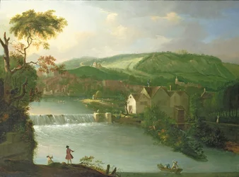 A View of the Abbey Mill and Weir on the River Avon, Bath